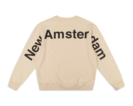 Name Sweater Beige 2301058002 New Amsterdam Surf Association Name Sweater Beige 2301058002