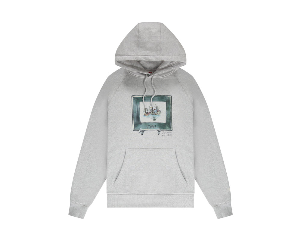 The New Originals Portrait Hoodie Light Grey Melange TNO0192