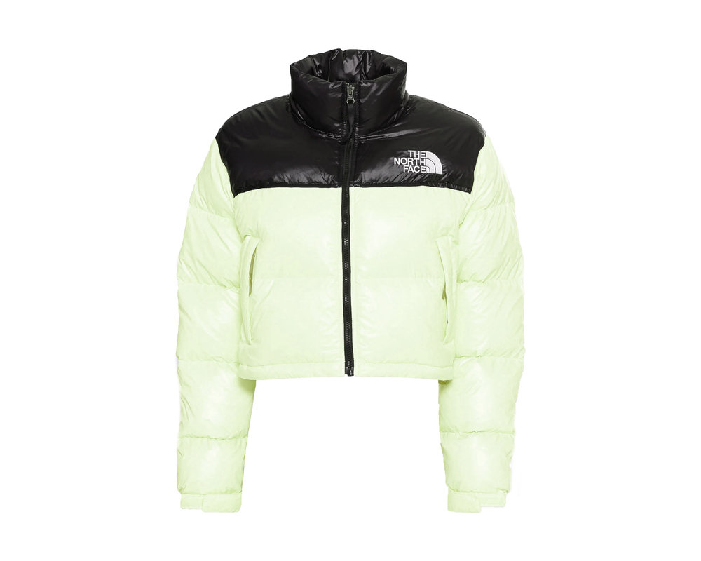 The North Face Womens Nuptse Short Jacket Lime Cream NF0A5GGEN131