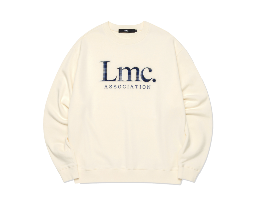 LMC Plaid Applique Sweatshirt Cream 0LM22FSW115