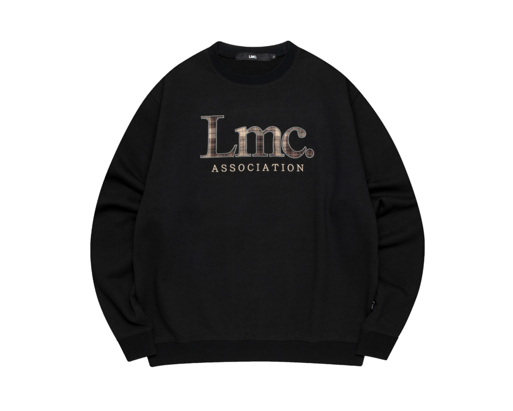 LMC Plaid Applique Sweatshirt Black 0LM22FSW115