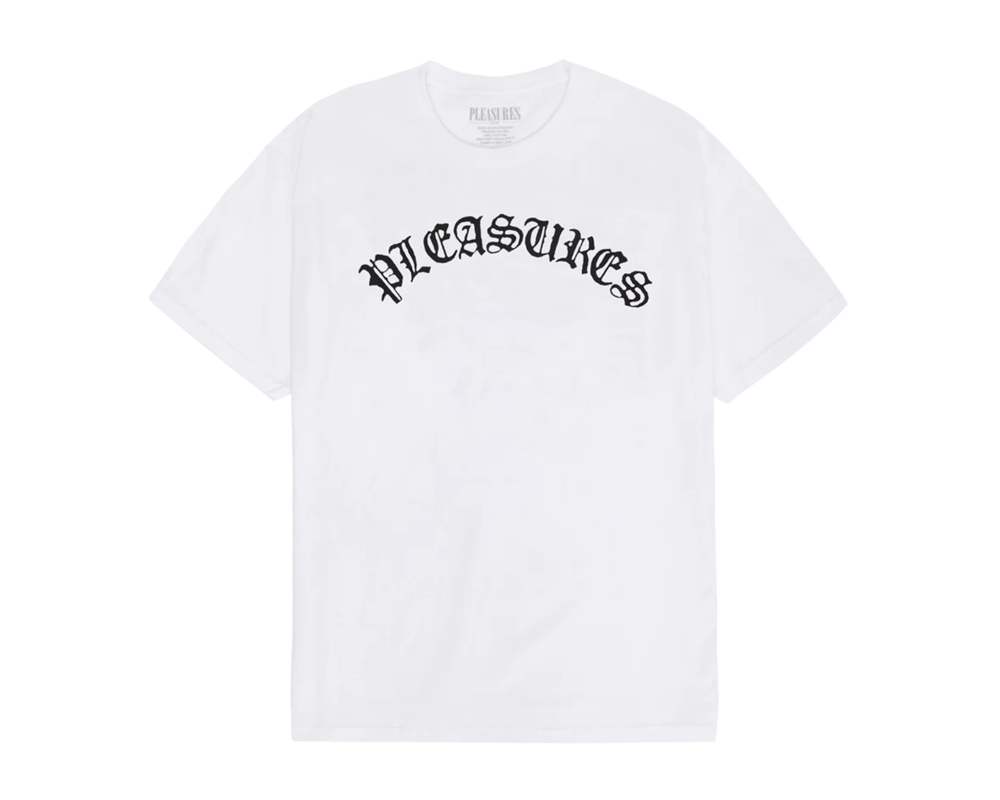 Pleasures Old E Logo Tee White P23SP063