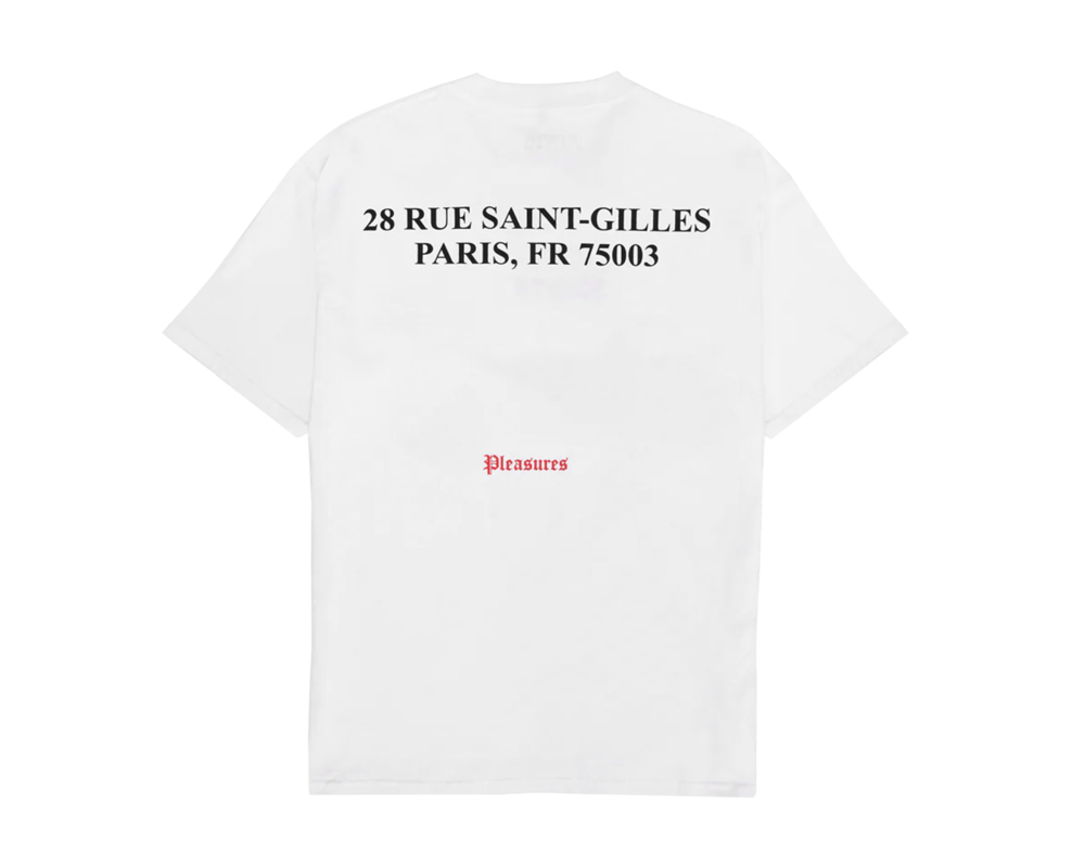 Pleasures Blood Tee White P23SP050