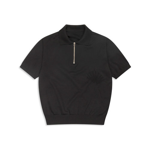 Zip Polo Knit Black 2301081002