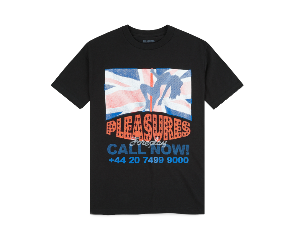 Pleasures Black Call Now Tee Black P23SU052