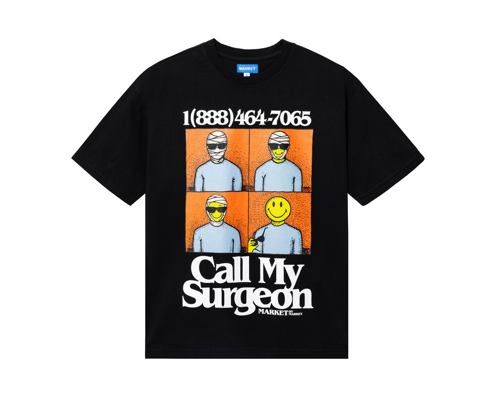 Market by Market Smiley Call My Surgeon Tee Black 399001475 0001