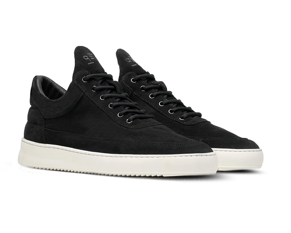 Filling Pieces Low Top Suede Organic Black 10122791861