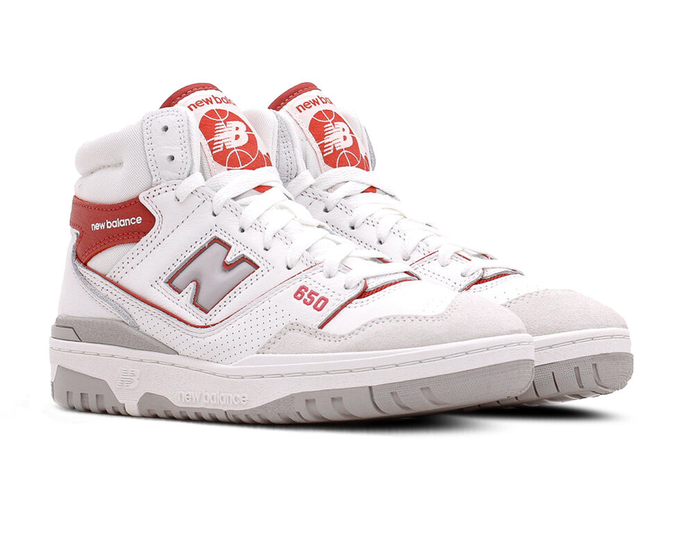 New Balance BB650 White Grey Red BB650RWF