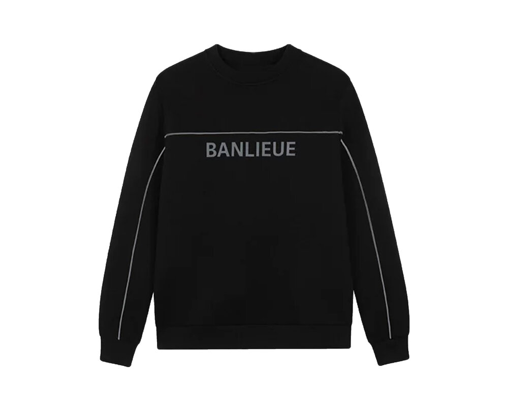 Clan de Banlieue B+ 3D Crew Tracksuit Top Black BPLUS-SS23-TRT03-200