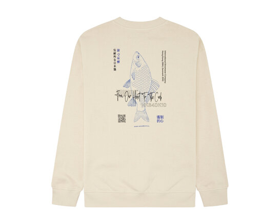 Woodbird WBCane Fish Crewneck Light Sand 2336 615