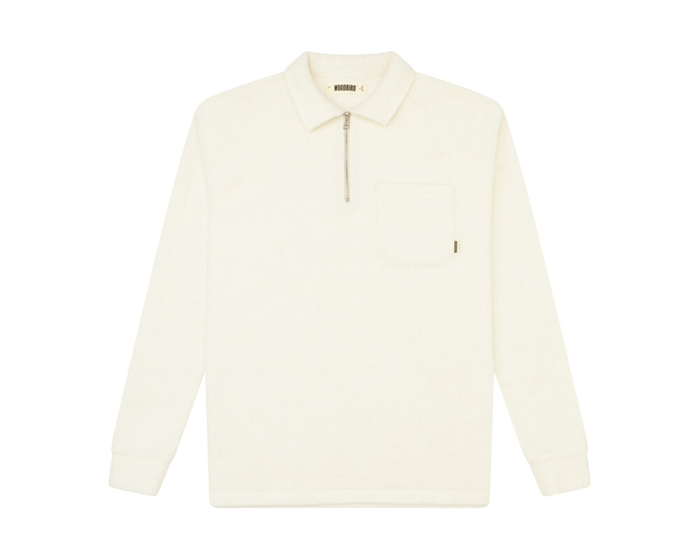 Woodbird WBAlter Wool Polo Light Sand 2336 717