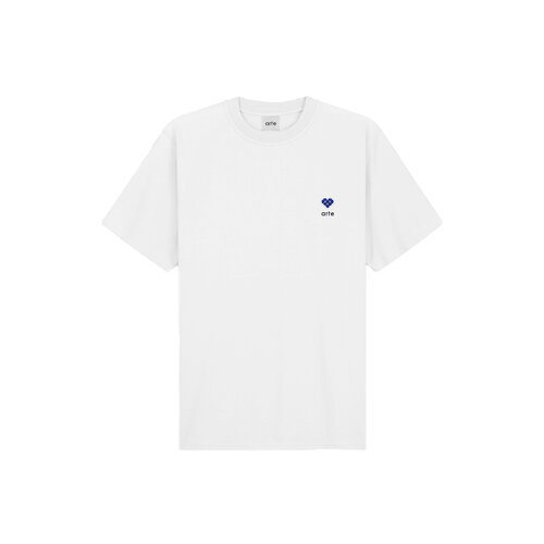 Tommy Heart Patch Tee White AW23 059T