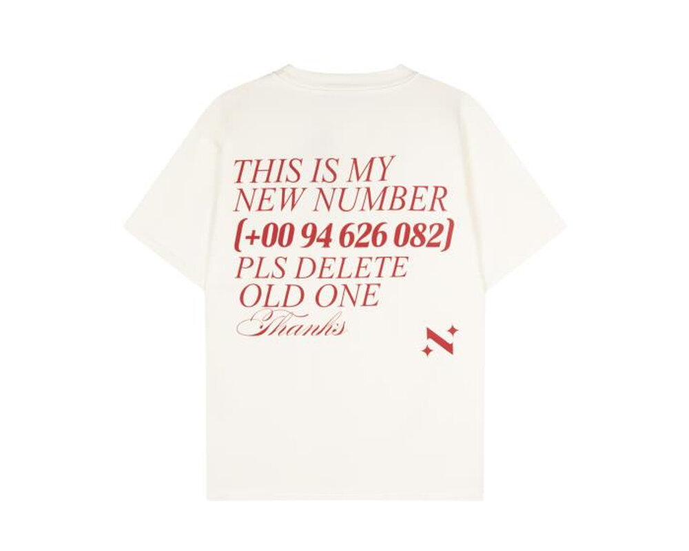 NINETYFOUR New Number T-Shirt Off White NNTF70