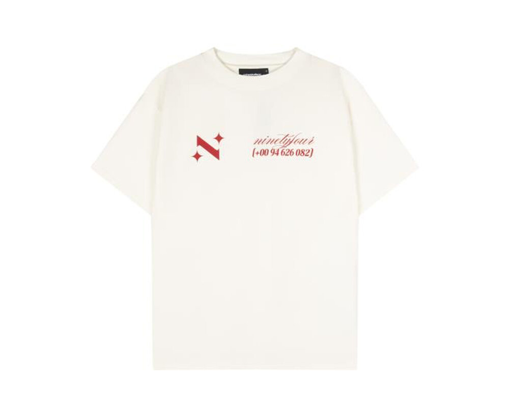 NINETYFOUR New Number T-Shirt Off White NNTF70