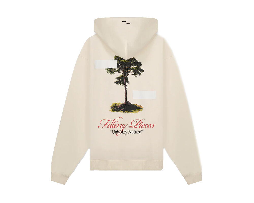 Filling Pieces Clothing United By Nature Hoodie Antique White 8061703 9936