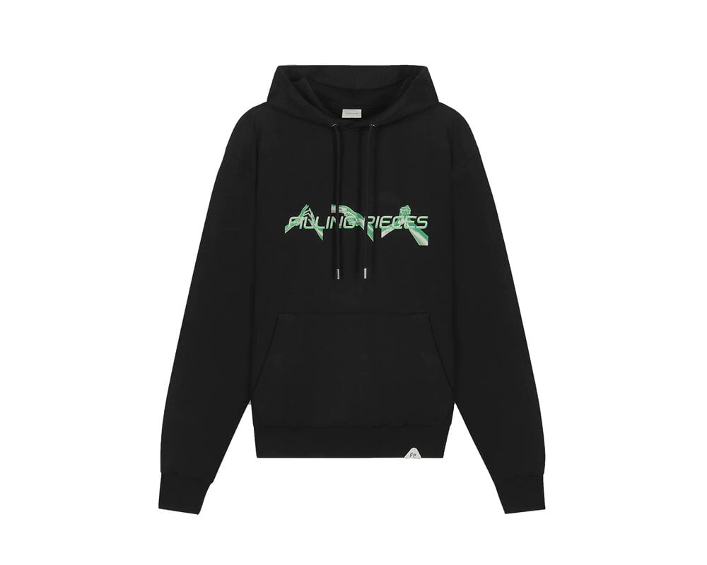 Filling Pieces Clothing Handshake Hoodie Black Green 8061363 1955