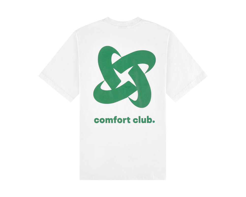 Comfort Club Fusing Tee White Green CC31003 100