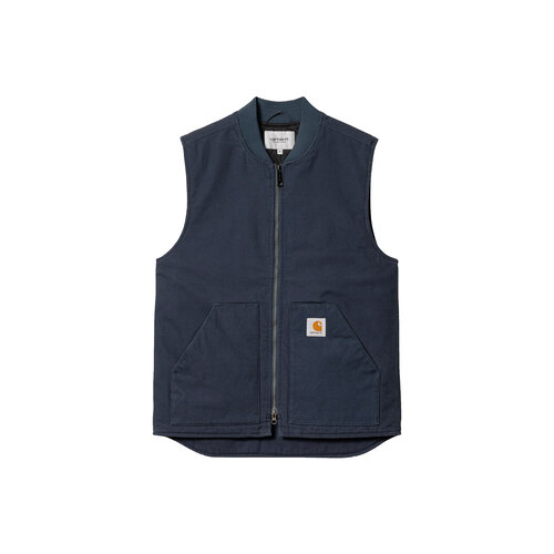 Classic Vest Cotton Blue Heavy Stone Wash I015251.01.60.03