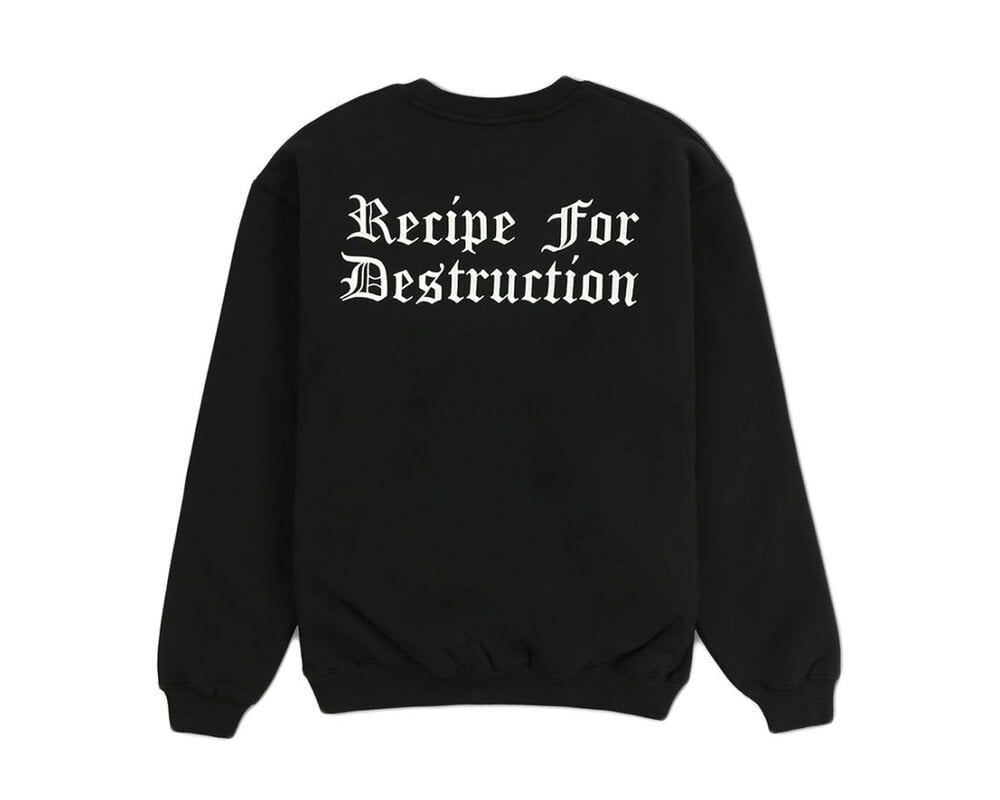 Pleasures Recipe Crewneck Black  P23F021