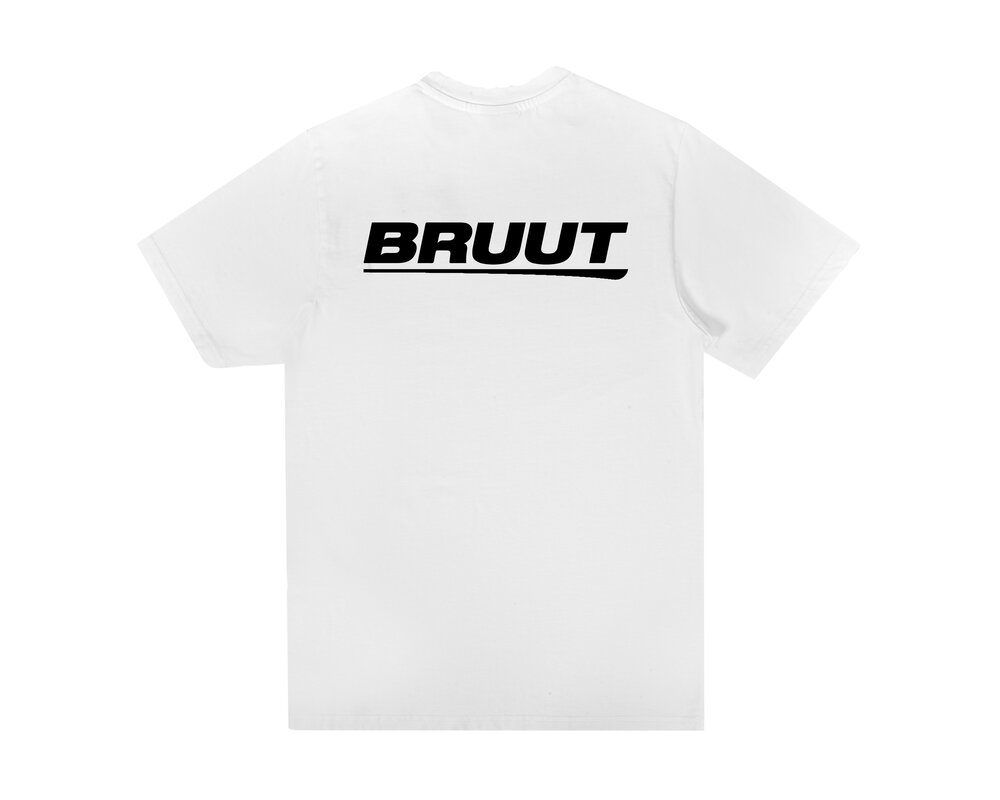 Bruut Logo T-shirt White Black BT2300 009