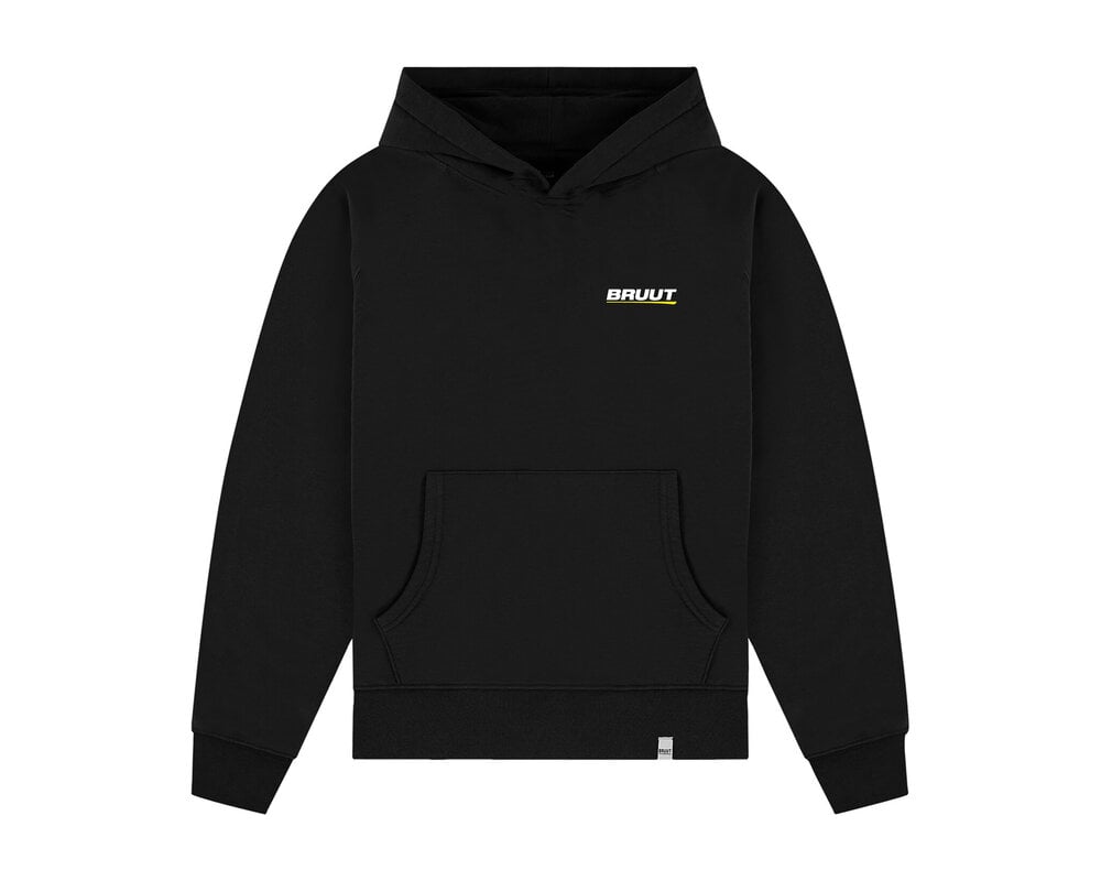 Bruut Logo Hoodie Black Yellow BT2300 013