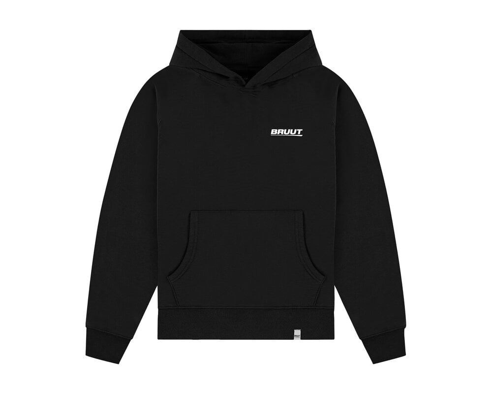 Bruut Logo Hoodie Black White BT2300 014