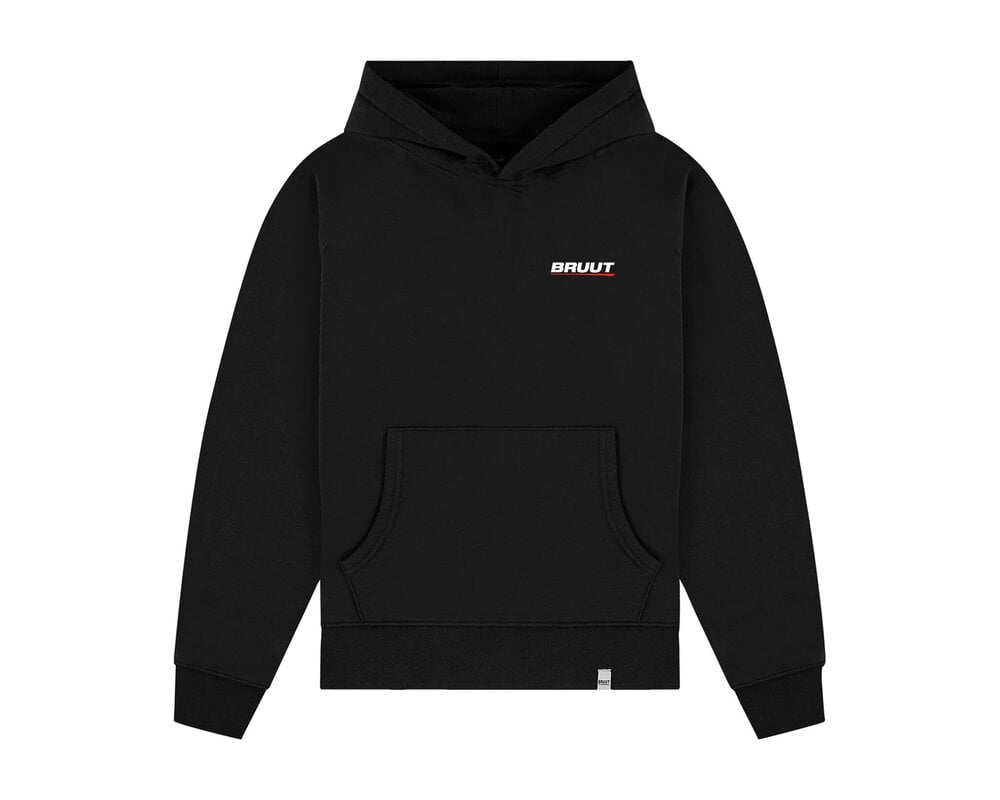 Bruut Logo Hoodie Black Red BT2300 020