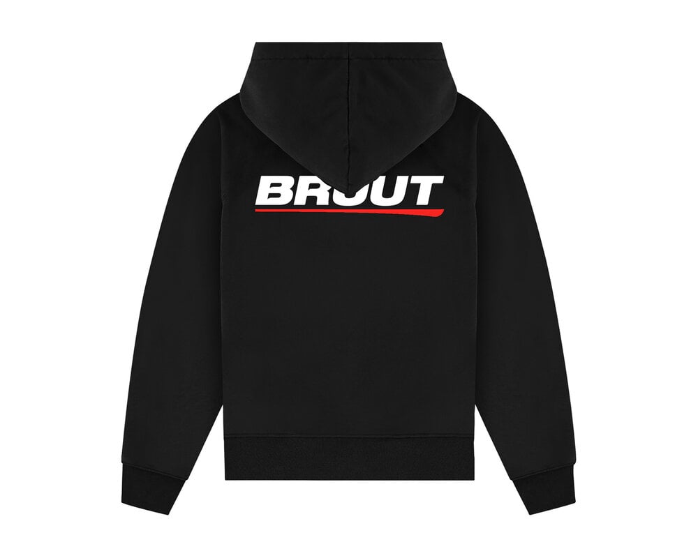 Bruut Logo Hoodie Black Red BT2300 020