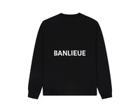 Clan de Banlieue B+ Script Sweater Black BPLUS-FW23-CR01-200