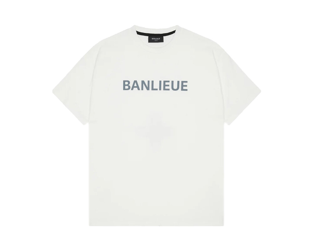 Clan de Banlieue B+ Reflective Print T-Shirt White BPLUS-FW23-TS04-050