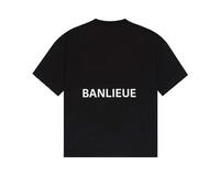 Clan de Banlieue B+ Script T-Shirt Black BPLUS-FW23-TS04-200