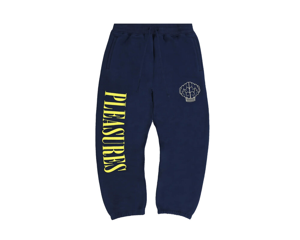 Pleasures Nerd Sweatpants Navy P23N003