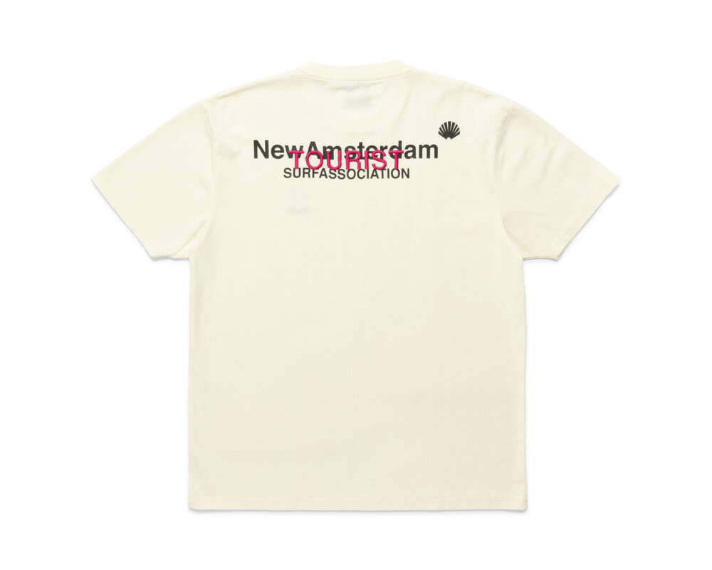 New Amsterdam Surf Association Logo Tourist Tee Bone 2401137001