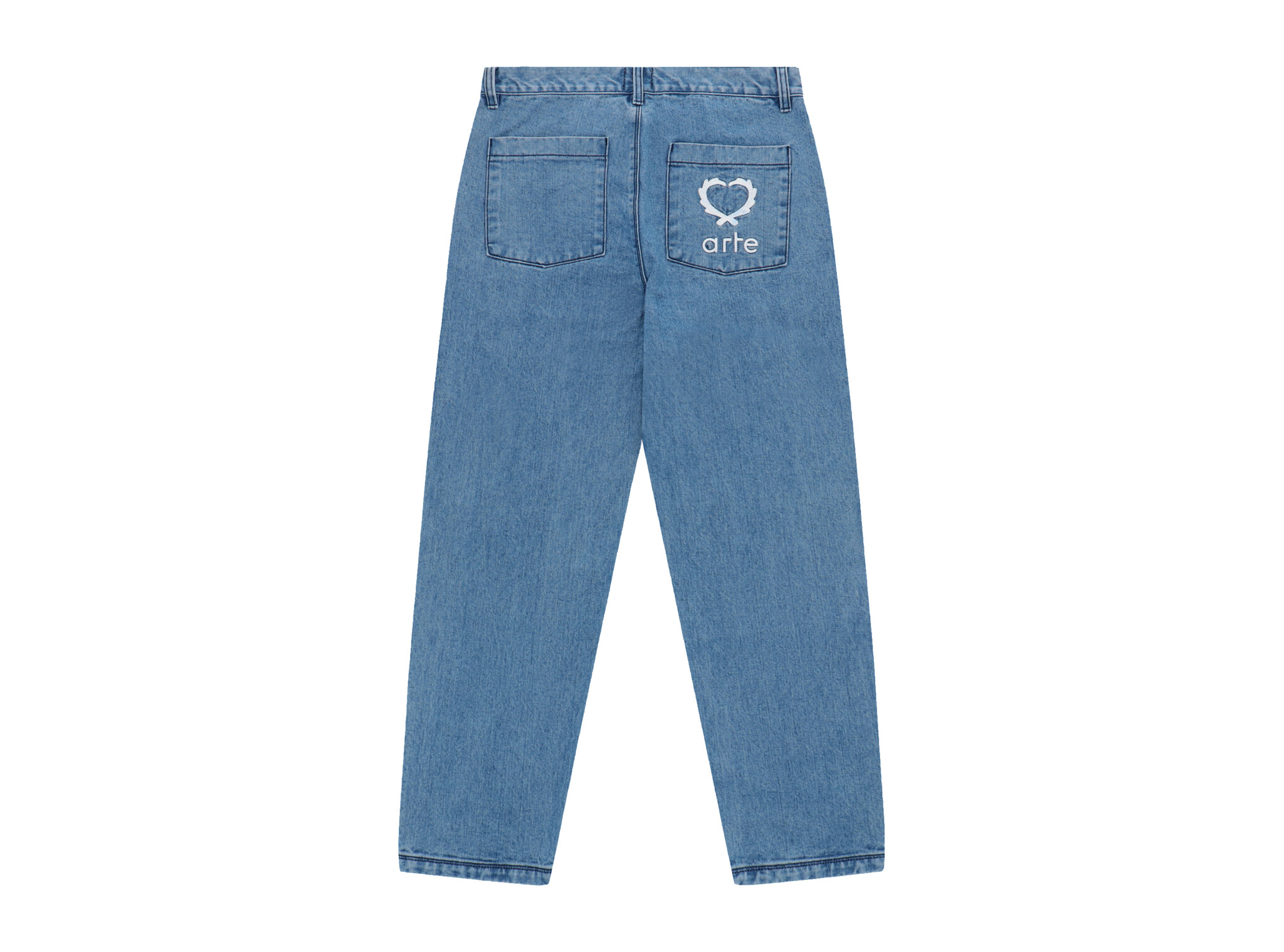 Arte Antwerp Poage Back Heart Pants Denim SS24 006P Bruut Online