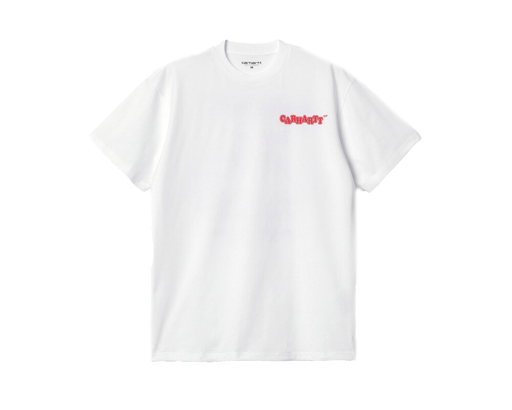 Carhartt WIP S/S Fast Food T-Shirt White Red I033249.1WZ.XX.03