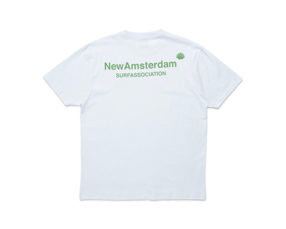 New Amsterdam Surf Association Logo Tee White Green 2401125007