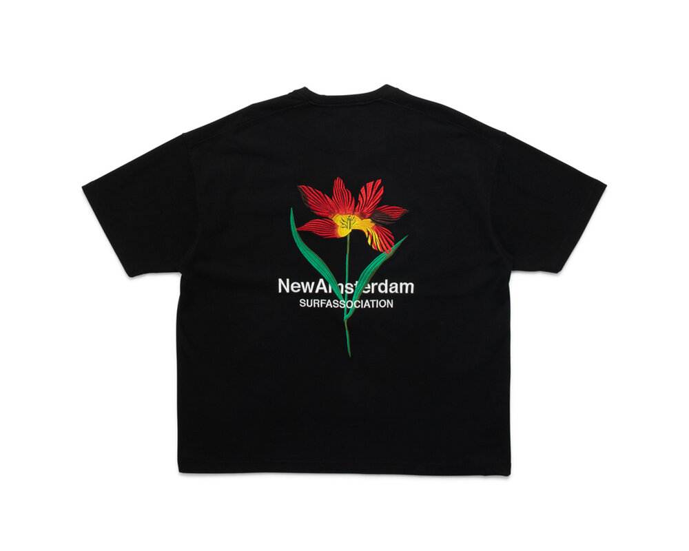 New Amsterdam Surf Association Waxed Tulip Tee Black 2401095005