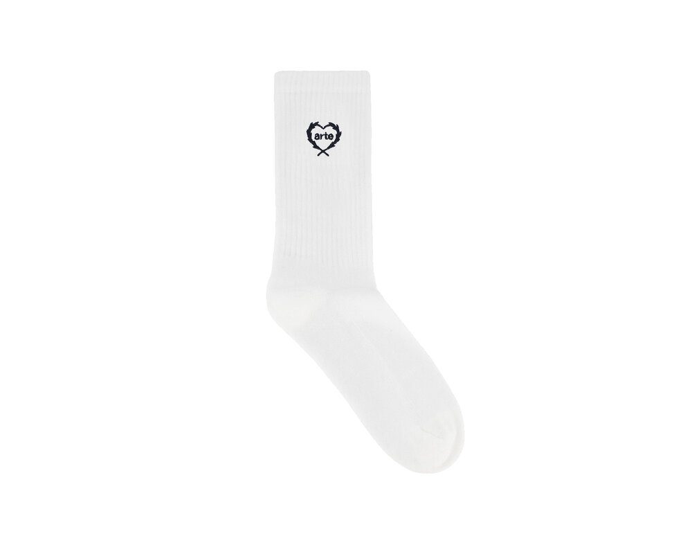 Arte Antwerp Arte Small Heart Socks White SS24 158SK