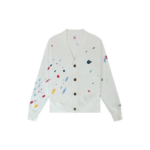 Paint Splatter Cardigan Creme TNO352