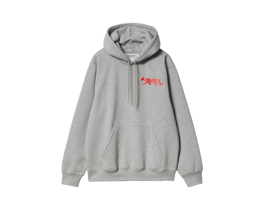 Carhartt WIP Hooded Rockey Script Sweat Grey I033241.V6.XX.03