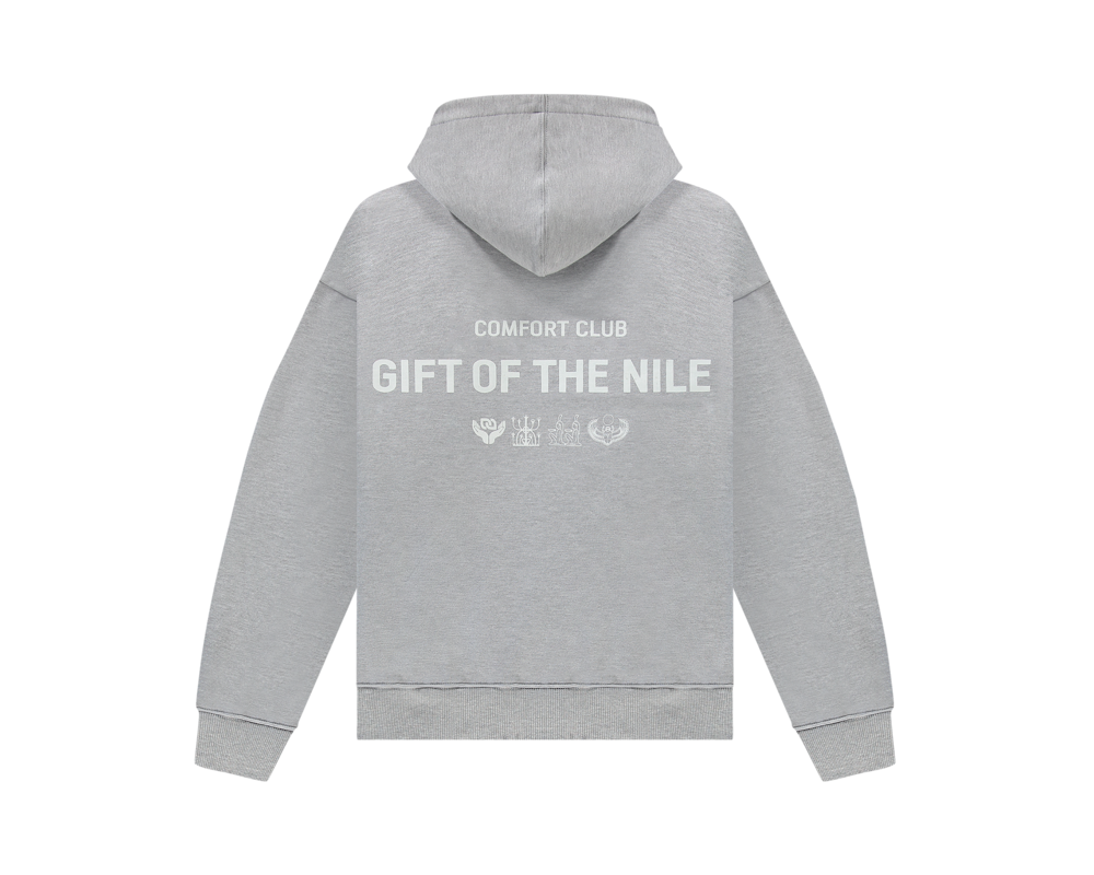 Comfort Club Gift Of The Nile Hoodie Light Grey Marl CC43003 200