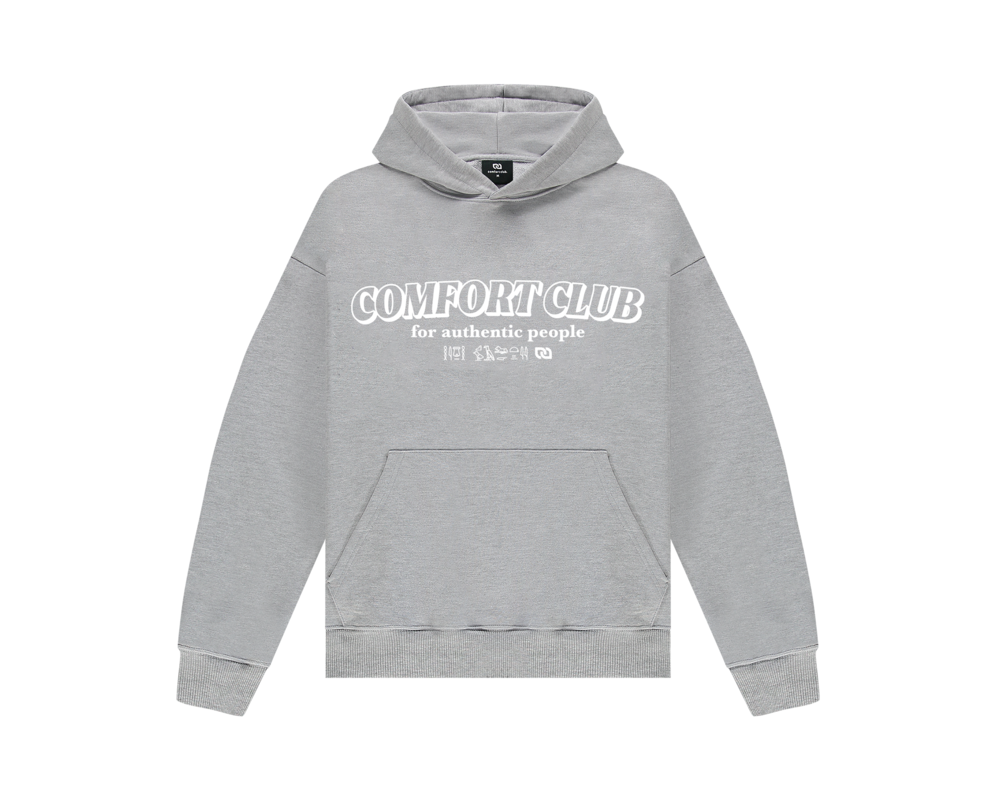 Comfort Club Authentic Hoodie Light Grey Marl CC43001 200