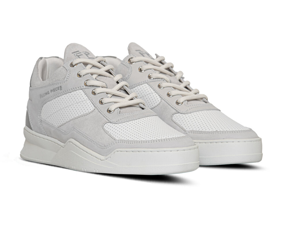 Filling Pieces Low Top Ghost Paneled All White 1012063 1855