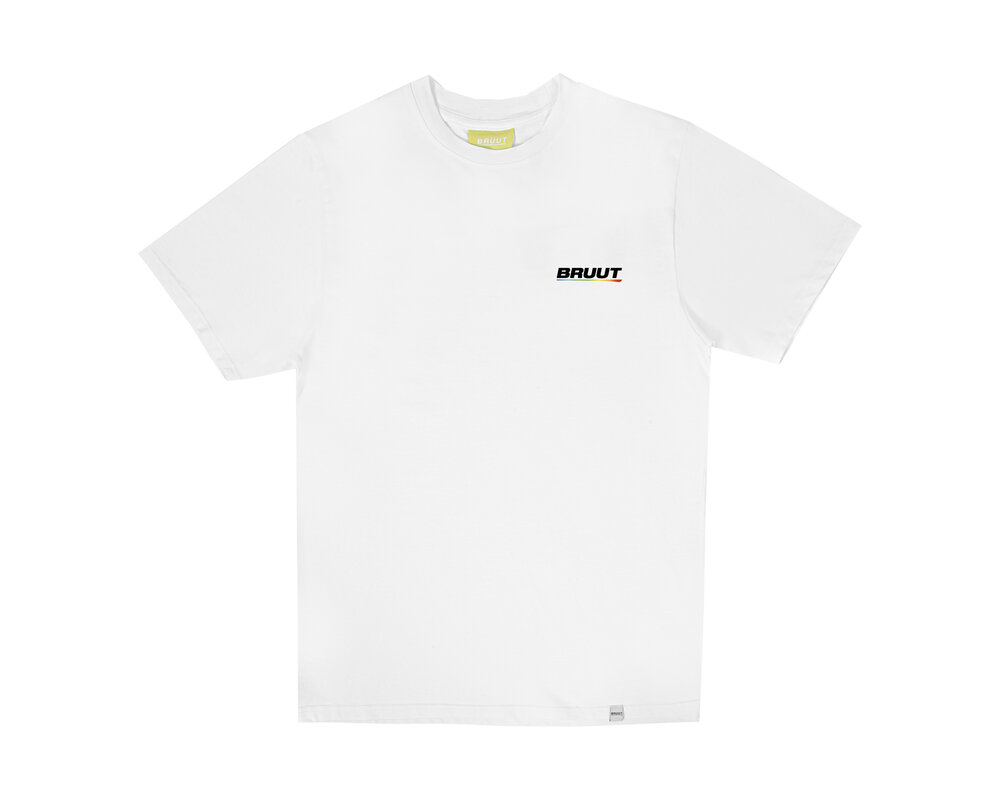 Bruut Logo T-shirt White Gradient BT2300 010