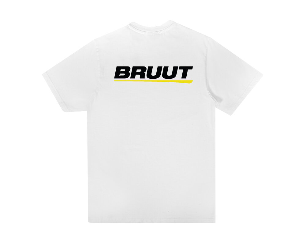 Bruut Logo T-shirt White Yellow BT2300 019