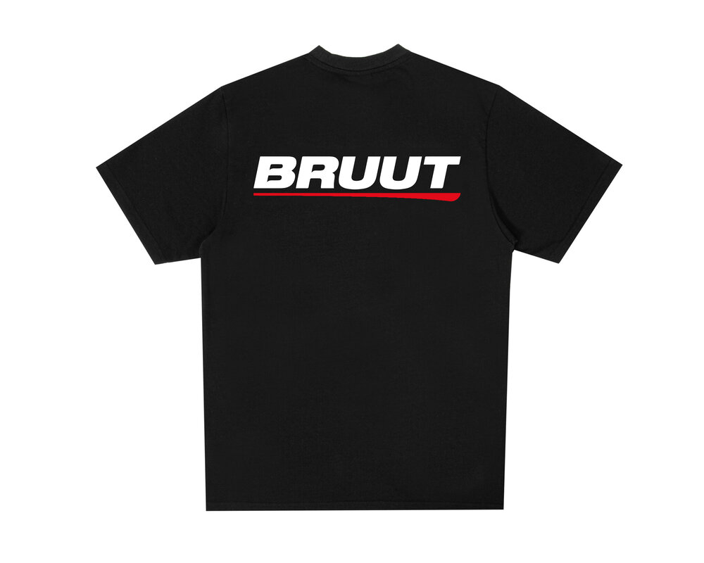 Bruut Logo T-shirt Black Red BT2300 008