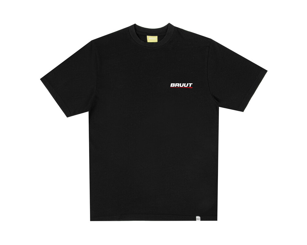 Bruut Logo T-shirt Black Red BT2300 008