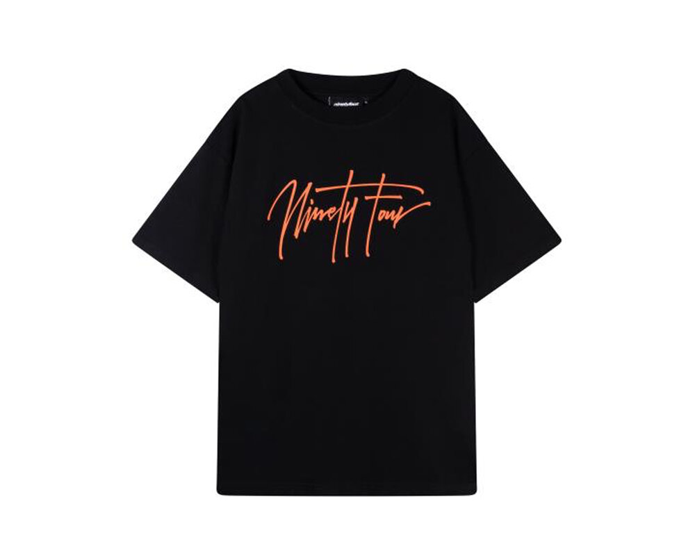 NINETYFOUR Signature Orange T-shirt Black NNTF95