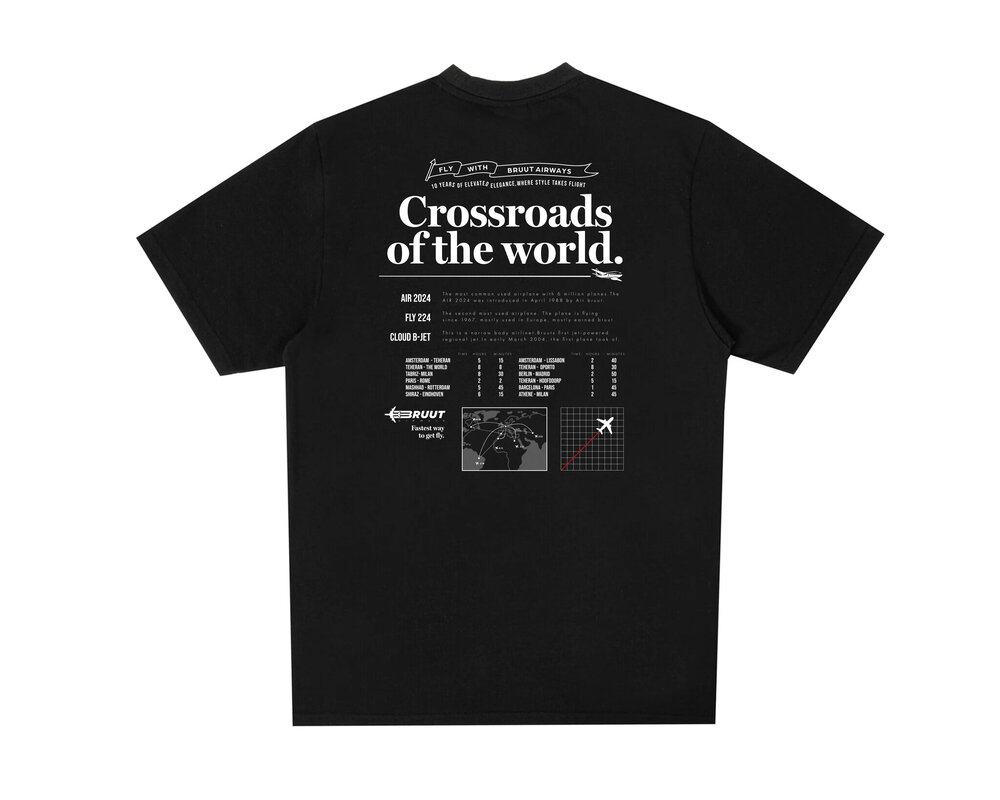 Bruut Crossroads Tee Black White BT2400 014