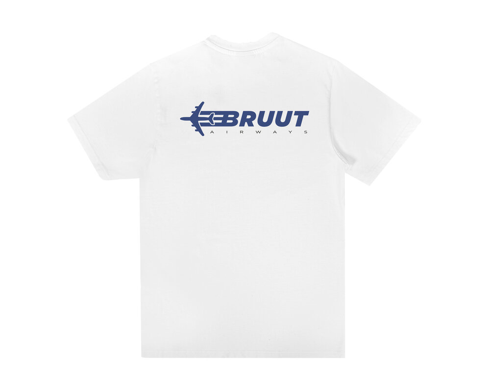 Bruut Airways Tee White Blue BT2400 016